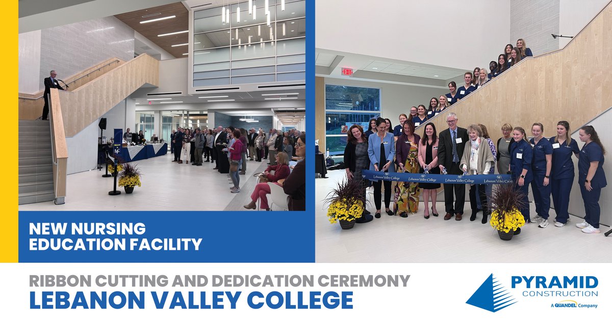 We were honored to sponsor the dedication ceremony &amp; ribbon cutting for the new Nursing Education Facility at <a href="/LVC/">LebanonValleyCollege</a>. The new 38k sq. ft. facility includes specialized teaching spaces, Sim labs, exam rooms, &amp; skills labs. The future is bright for healthcare in Central Pa &amp; beyond!