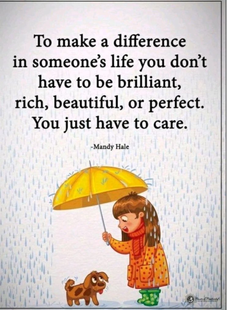 Caring is the most beautiful gift we can share. You don't need perfection, just a heart that's willing to make a difference in someone's life. ❤️ Let's all embrace the power of compassion. #CaringMatters #MakeADifference'