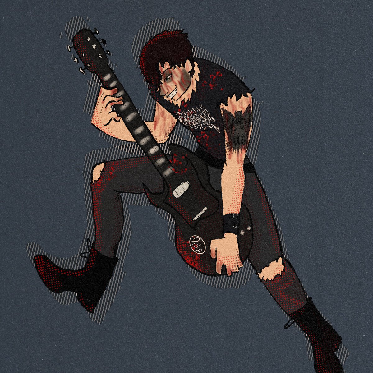 Fantomen03's tweet photo. Mary Goore rocking some bloody good music. 🩸⚰️🪦🎸 https://t.co/6puWMJxpHw