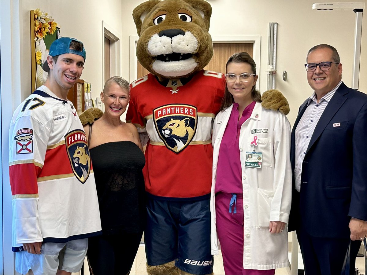 This is our power play! 🥅🏒Thank you to the @FlaPanthers for joining our commitment to drive out cancer @BHCancerCare. #DRVPNK #FlaPanthers #CancerAwareness