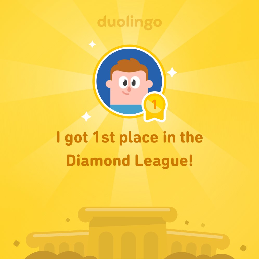 How I won The Diamond League on Duolingo on the first day!!