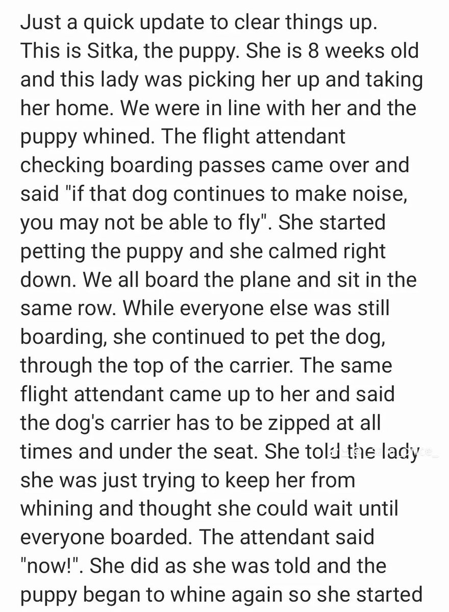 _Sara_Price_'s tweet photo. This is Sitka, the puppy that caused all of us @SouthwestAir to get kicked off the plane. Totally worth it! #JusticeforSitka #southwestairlines https://t.co/f6vgEgMrhS