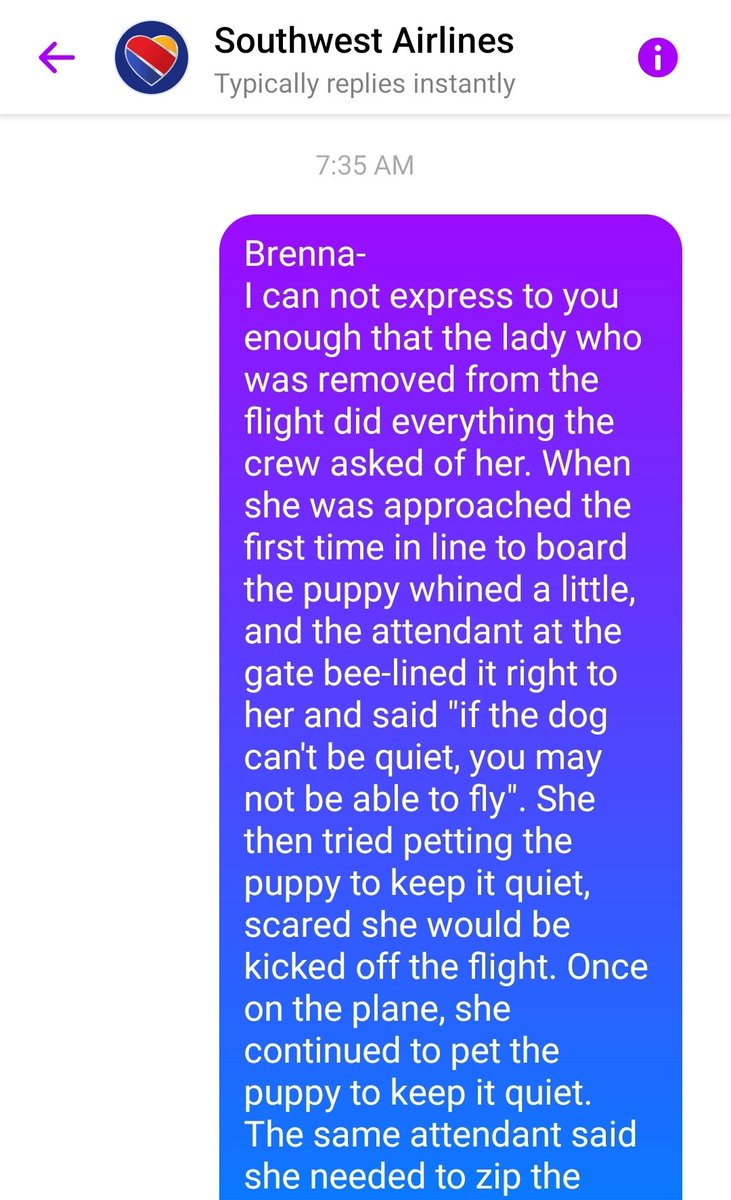 _Sara_Price_'s tweet photo. My response to.@SouthwestAir https://t.co/z3YiuT3ucI