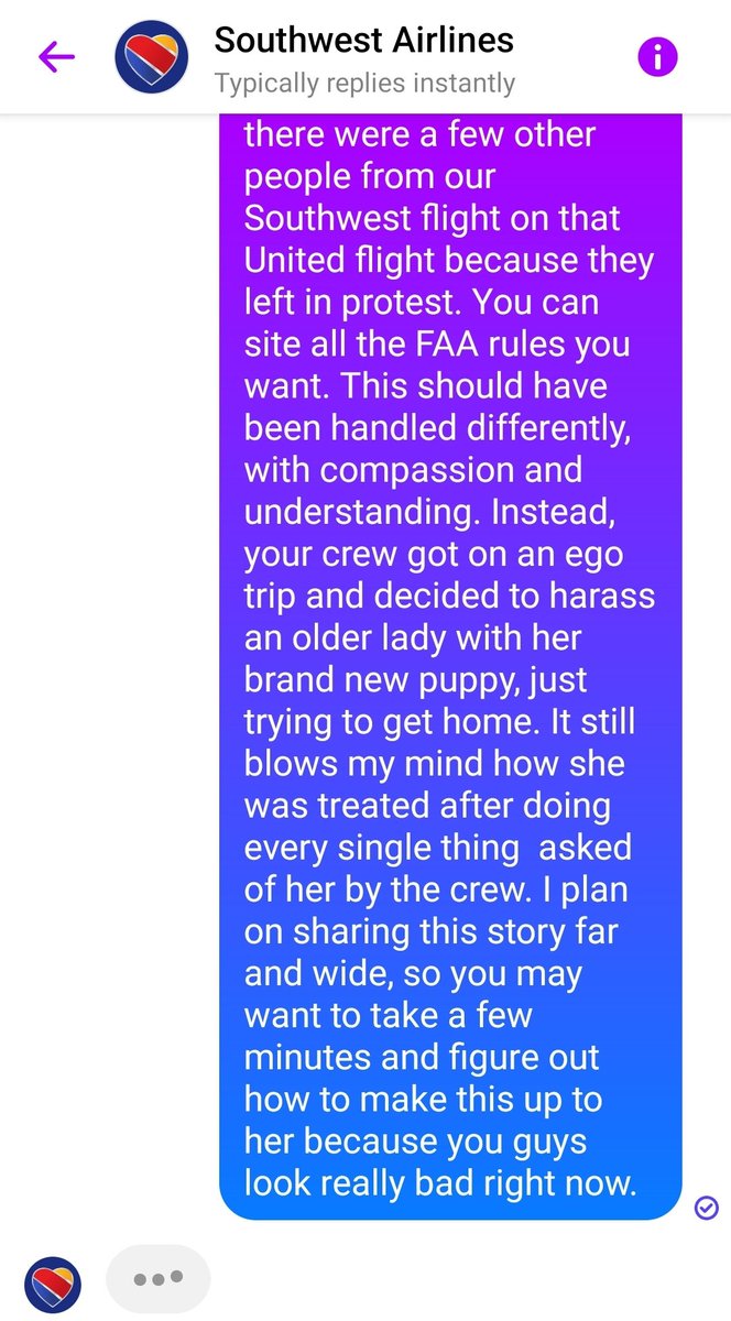 _Sara_Price_'s tweet photo. My response to.@SouthwestAir https://t.co/z3YiuT3ucI