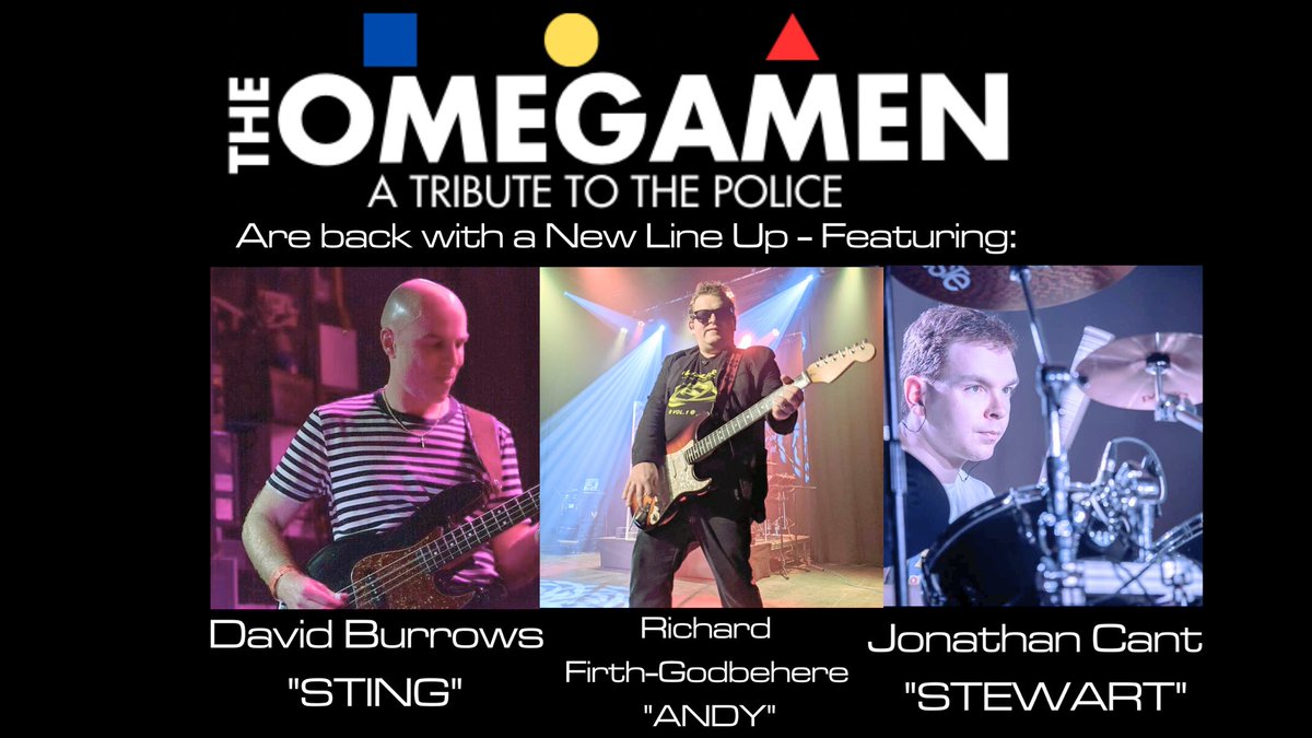 BREAKING NEWS!! After a 2-Year-hiatus The Omegamen are excited to announce that we’re back with a brand  new lineup!! With founding members David Burrows (as Sting) and Jonathan Cant (as Stewart Copeland) returning to the fold…(1/3)