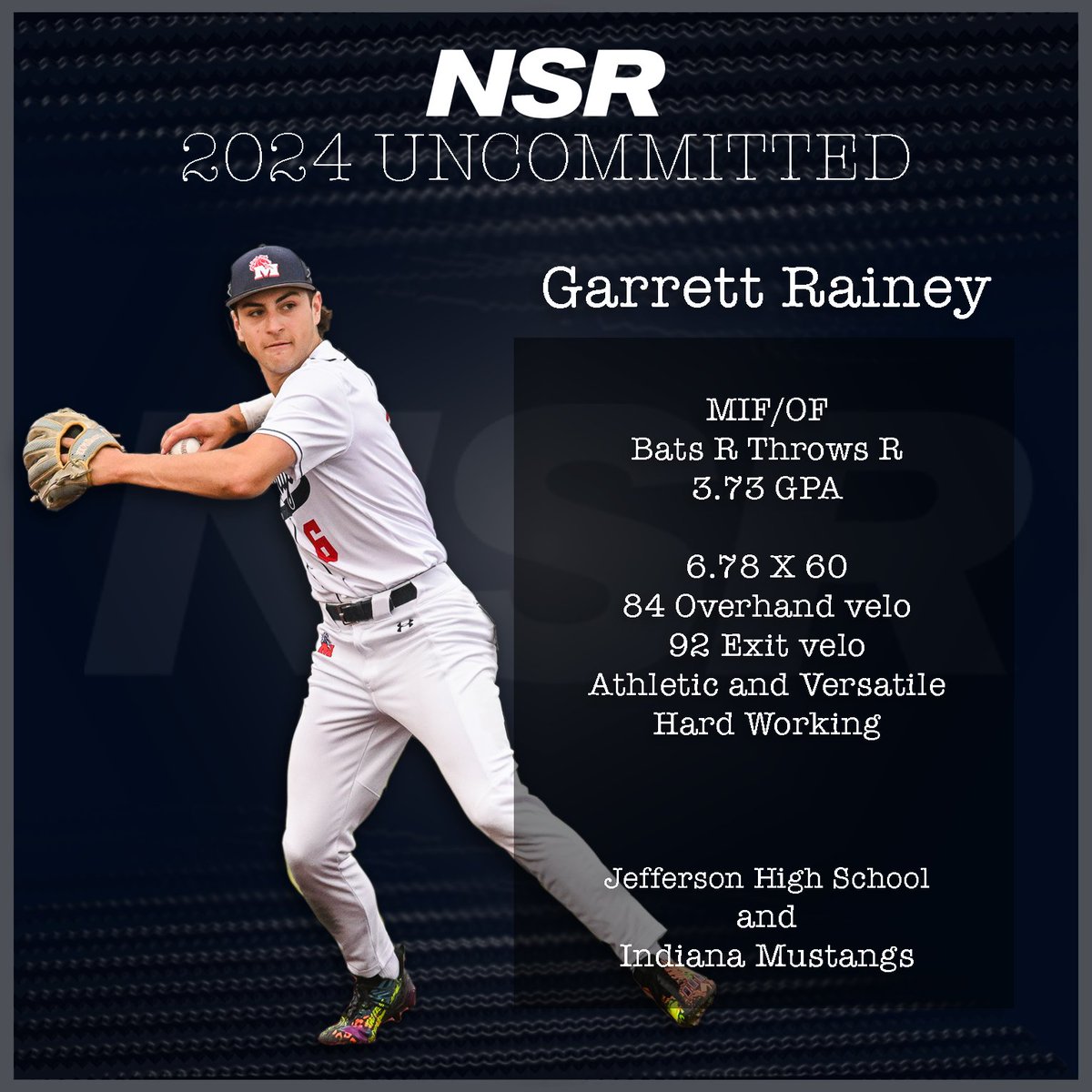 NSR Indiana Scouting (@indianansr) on Twitter photo 🚨⚾️NSR Midwest Uncommitted 2024 Spotlight⚾️🚨
Garrett Rainey <a href="/garrett_rainey6/">Garrett Rainey</a>
2024 @JBronchoBall & <a href="/INMustangs2024/">Indiana Mustangs National 17U - Martin</a>
SS/IF/CF
<a href="/NSRMidwest/">NSR Midwest - IN, OH, MI</a> <a href="/RoundTripperAca/">RoundTripper Academy</a> <a href="/1MustangsNation/">Indiana Mustangs</a>
Garrett’s NSR Profile:
evo.nsr-inc.com/prospect_detai…
#uncommitted #classof2024 #baseball #uncommitted2024 🚨⚾️NSR Midwest Uncommitted 2024 Spotlight⚾️🚨
Garrett Rainey <a href="/garrett_rainey6/">Garrett Rainey</a>
2024 @JBronchoBall & <a href="/INMustangs2024/">Indiana Mustangs National 17U - Martin</a>
SS/IF/CF
<a href="/NSRMidwest/">NSR Midwest - IN, OH, MI</a> <a href="/RoundTripperAca/">RoundTripper Academy</a> <a href="/1MustangsNation/">Indiana Mustangs</a>
Garrett’s NSR Profile:
evo.nsr-inc.com/prospect_detai…
#uncommitted #classof2024 #baseball #uncommitted2024