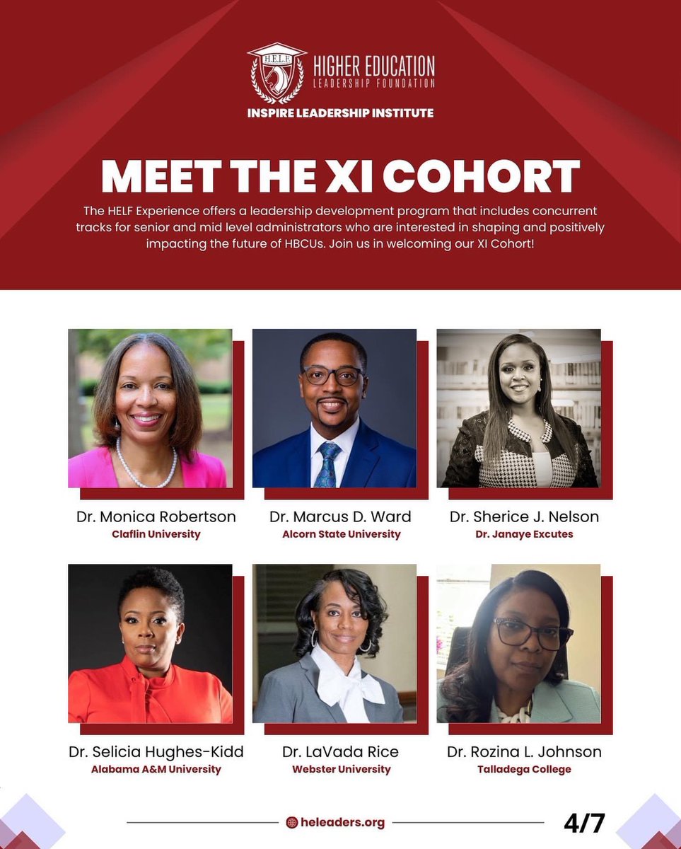 Congratulations to the Xi Cohort of the Higher Education Leadership Foundation.  36 leaders who are committed to “changing the game” in the HBCU leadership space! 

Apply today and secure your spot in the Omicron Cohort (June 6-9, 2024).  
#HELF #HBCULeadership