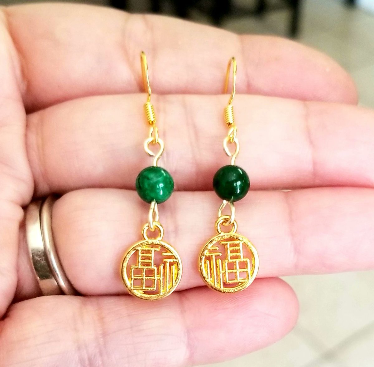 TrendingNowGift's tweet photo. 14k Gold Jade Earrings, Chinese Symbol Earrings, #GoodLuck #Luck #Chinesesymbol #jade #greenjade #jadejewelry #jadeearrings #jewelry #earrings #goldearrings #giftsforher #handmadejewelry #handmadegifts #Etsy  

https://t.co/n7XndFnV7U via @Etsy https://t.co/q0KRFJeCNI