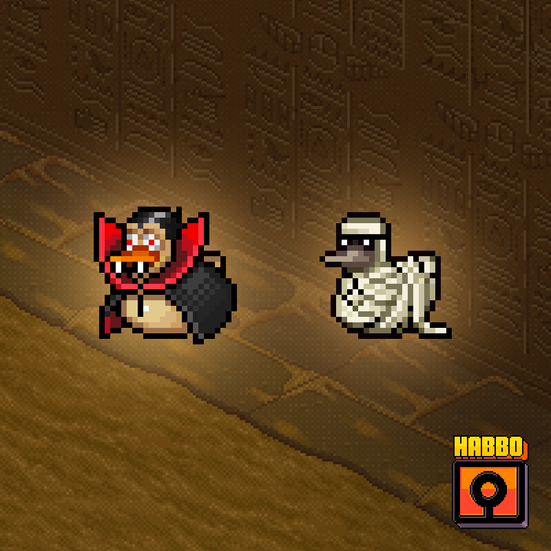 want one of these superb little ducks, designed by pixel artist extraordinaire <a href="/HabboJeca/">Jeca</a>?

join our Discord to find out how you can get both: discord.gg/habbo-nft