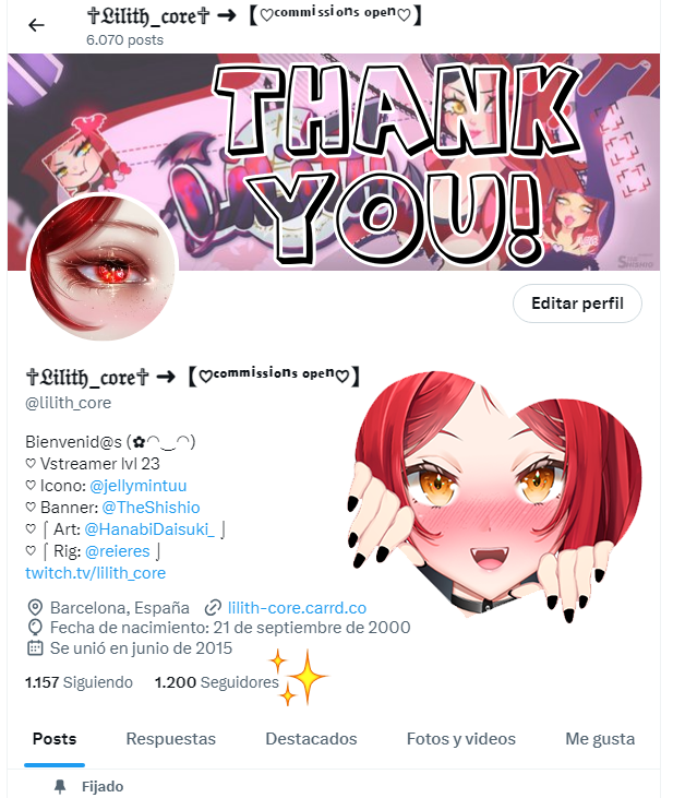 lilith_core's tweet image. Llegamos a los 1200 seguidores y se acerca Halloween 🎃, así que haré un mini sorteo dibujando a quien gane como en la base del icono 🖤 expresión y disfraz se pueden cambiar a gusto, mucha suertee~

✨SORTEO✨

- RT (no qrt)
- Like
- Y comentar "🍔"

Finaliza el 30/10/2023 🎀