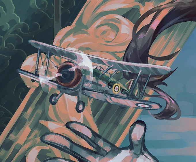 艦船擬人化キャラ小物として描いた艦載機たち並べ、描くたびにひこうきへのわかりが増してるのがわかる気がする