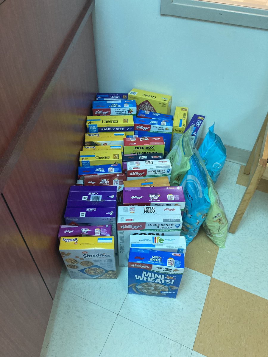 Donations of cereal are rolling in for our breakfast program! We are so grateful for the support of our families and community! #HealthyEating