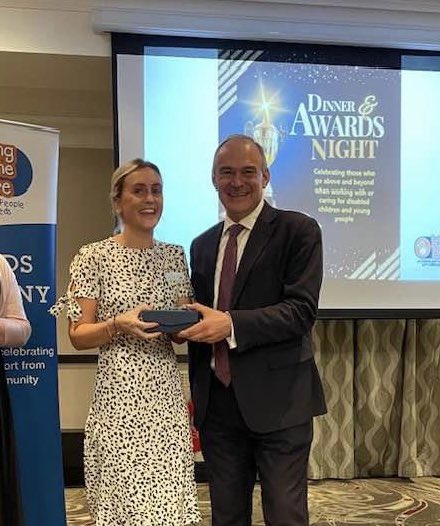 Honoured to have attended the awards night for Building for the Future, a local wokingham charity supporting children with special needs &amp; their families. Celebrating winning the award for best therapist after being nominated by a lovely parent 🤩🏆
