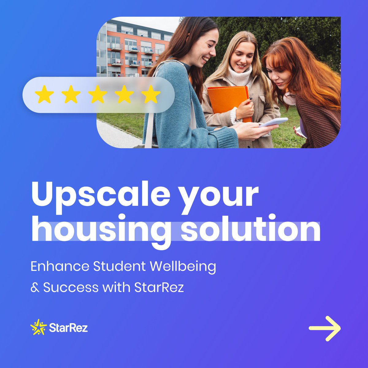 StarRez's tweet photo. 👉 Enhance your student's wellbeing and success with benefits from shifting to StarRez. Swipe for some quick stats and connect 🤳 with our team to learn more! https://t.co/M1NTVsPBPI