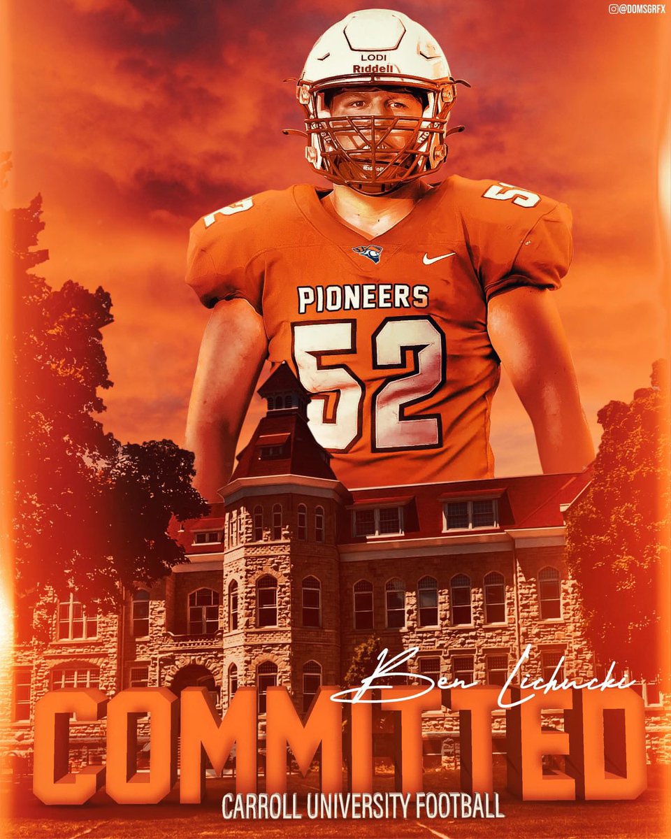 100% committed!🟠⚪️
<a href="/piofootball/">Carroll U Football</a> #Family #PioNation