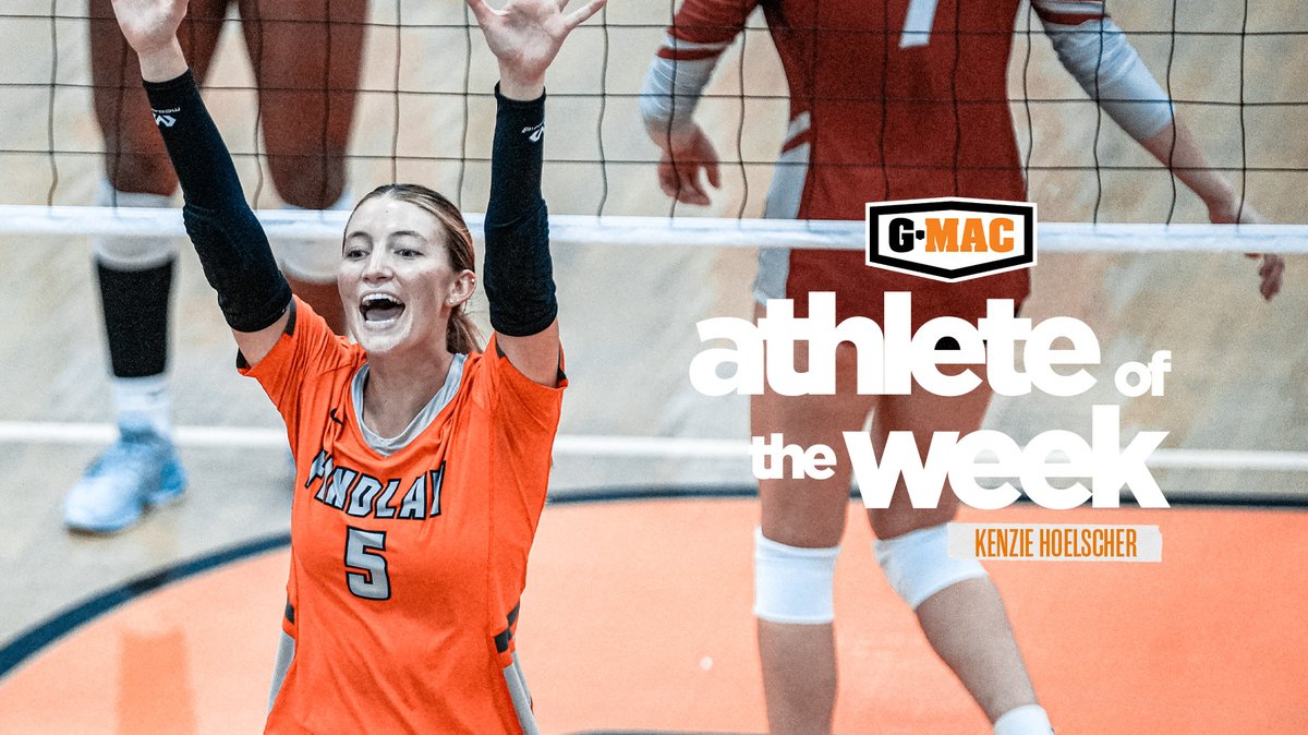 FindlayOilers's tweet photo. Sophomore Kenzie Hoelscher has been named G-MAC Athlete of the Week for the second time this season. 

She recorded a team-high five blocks while also tallying 19 kills and hitting .350 in their two wins last week.

🏐:https://t.co/qLoOqQ8CTb https://t.co/Pmq7O5O7ow
