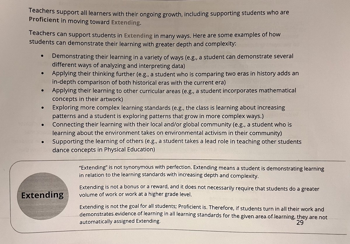 Rachel Friederich (@_learning4life) on Twitter photo <a href="/CRSD72/">School District 72</a> Is “Extending” a unicorn? Not according to this section of the K-12 Student Reporting Policy, which says: Extending is not learning at a higher grade level, synonymous with perfection, or beyond the Learning Standards. Thoughts? #sd72learn <a href="/CRSD72/">School District 72</a> Is “Extending” a unicorn? Not according to this section of the K-12 Student Reporting Policy, which says: Extending is not learning at a higher grade level, synonymous with perfection, or beyond the Learning Standards. Thoughts? #sd72learn