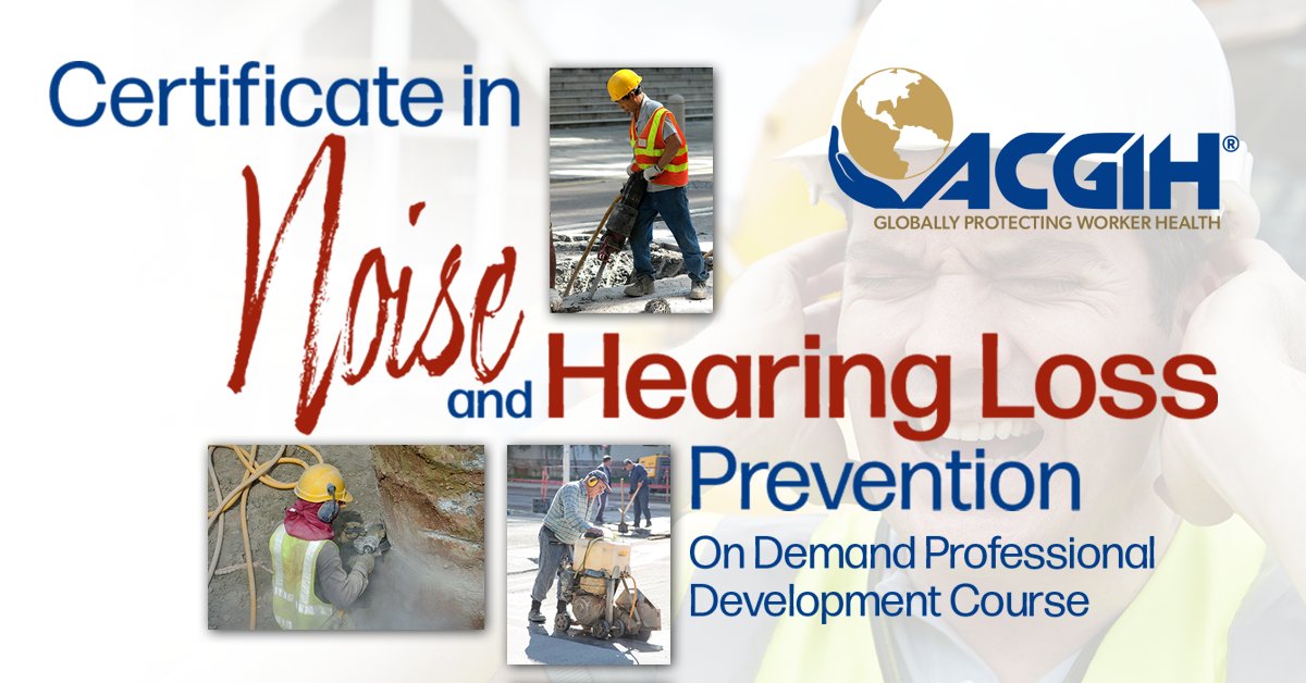 #ACGIH offers Noise PDC - Certificate in Noise and Hearing Loss Prevention - an on-demand course that introduces #noise and its health impacts, #hearing loss #prevention programs, and more. Earn 7 education contact hours. Purchase at portal.acgih.org/s/store#/store…