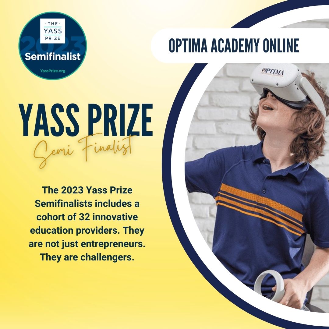 If you haven't heard, Optima Academy Online is a Semifinalist in the 2023 <a href="/YassPrize/">The Yass Prize</a>! 

Read our press release here: optimaacademy.online/yass-semifinal…

#yassprize #stopforeducation #educationinnovation