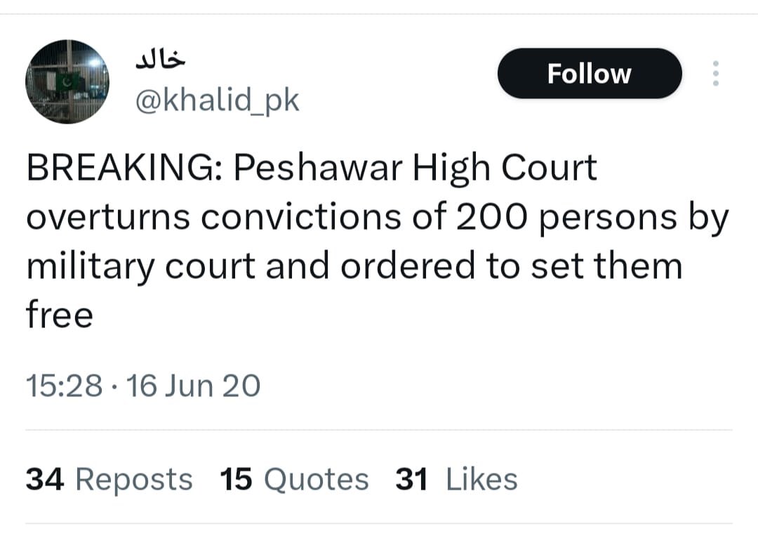 dtnoorkhan's tweet photo. سپریم کورٹ کا آج کا فیصلہ دہشتگردوں کو خوش کر گیا اور اس سے قبل جب 2020 میں دہشتگردی میں ملوث لوگوں کو چھوڑا گیا اور پھر وہی دہشتگرد پورے پاکستان میں جس طرح سفاکیت سے عام پاکستانیوں سمیت سیکیورٹی فورسز والوں کو شہید کر رہے ہیں اس کے ذمےدار  وہ ہیں جنھونے دہشتگردوں کو ریلیف فراہم کیا اور مزید ریلیف آج فراہم کیا 
میں نے پہلے بھی کہا کہ ججز کے پاس بہت پاور ہے
یہ اپنے خلاف کسی بات کو صرف بات کو برداشت نہیں کرتے اور توہین عدالت لگا دیتے ہیں
آپ کورٹ میں آواز لگانے پر نا پہنچیں جج آپ کو توہین عدالت لگا دیتا ہے
آپ نے اپنے لئے کچھ کہا جج ڈانٹ دیتا ہے کہ یہ عدالت ہے سیدھے کھڑے رہیں 
معمولی معمولی بات پر جج غصہ ہو جاتے ہیں
اور توہین عدالت لگا کر سزائیں دے دیتے ہیں
لیکن جنھونے پاکستان پر حملہ کیا وہ سزا کے مستحق نہیں بلکہ ریلیف کے مستحق ہیں ججز کی نظر میں 
صرف ایک سیاسی جماعت اور اس کے عسکری ونگ TTP کی سہولت کاری ہے 
قوم اس سہولت کاری کو مسترد کرتی ہے 
ہمیں پاکستان عزیز ہے عزیر بلوچ اور TTP کے دہشتگرد نہیں اور نا بغاوت میں ملوث 9 مئی کے غلیظ کردار 
ہر حال میں 9 مئی کے ملزمان کو سزائیں ہونی چاہیئے
اور اس کے لئے ملٹری کورٹس سے بہتر کوئی فورم نہیں۔

#منصف_بنے_شیطان