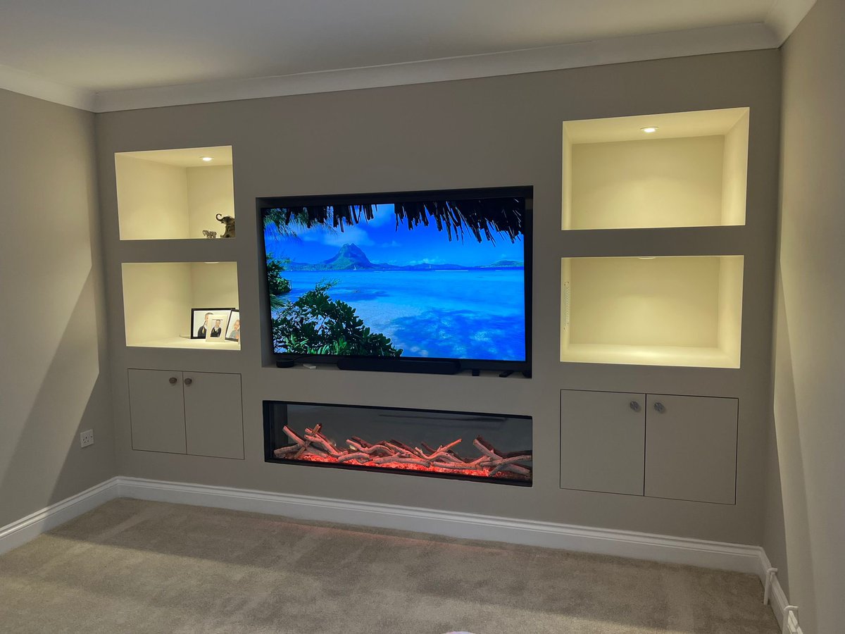 CarpentryWilson's tweet photo. TV wall designed and built, shout out to @bsg_electrical_services_ltd for all the electrical works #rwilsoncarpentry https://t.co/gHaMyUXQBG
