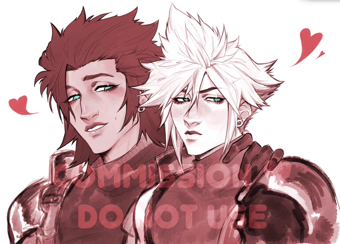 sketch commission of zack and cloud for a friend of mine!! 