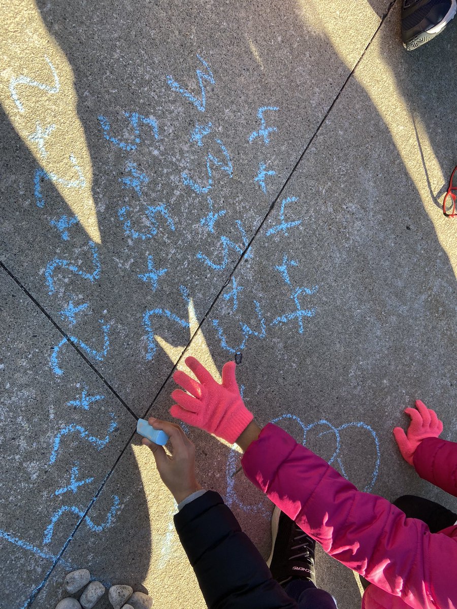 Rocks and number talks! Learning is everywhere. #outdoorlearning