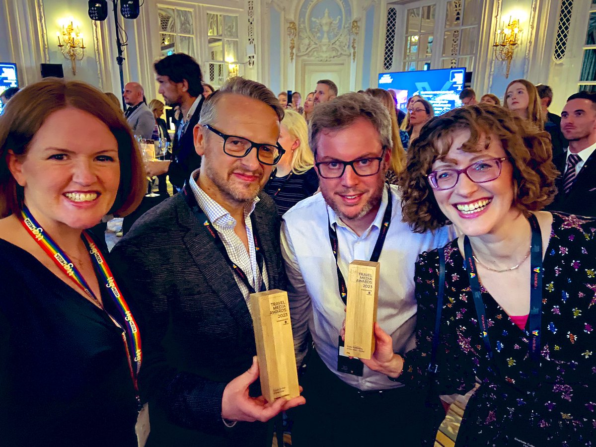 It’s a double-trophy kind of night for @TTGMedia at the #TravelMediaAwards, with wins in the Trade Publication of the Year Online category and for our inimitable editor @TTGTravelQueen as Trade Writer of the Year! 🤩