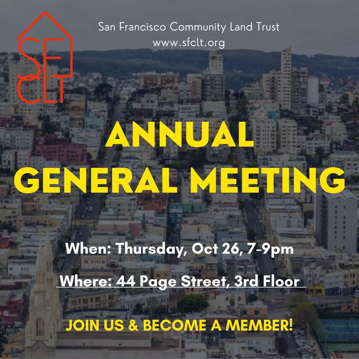 Lots of exciting things happening at SFCLT- join us this Thursday to hear all about it!