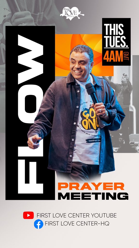 Whatever we lack or seek to acquire in life and ministry, it is prayer and God’s power that will change it! 

Join our pastor Bishop Dag Heward-Mills tomorrow at 4am GMT for another blessed FLOW Prayer meeting on the First Love Center YouTube and Facebook platforms.

#FLOWwithme