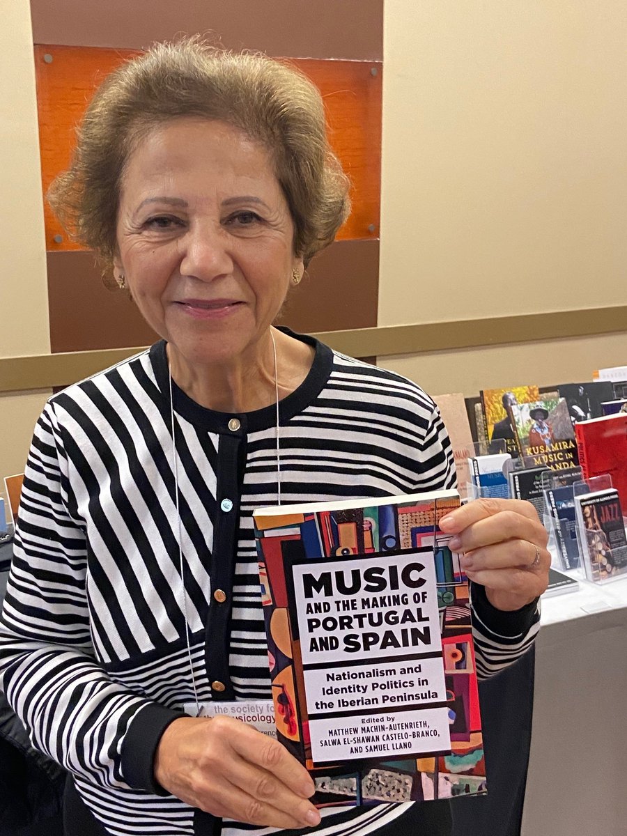 IllinoisPress's tweet photo. A final shoutout to our authors we met at #SEM2023: Anthony Seeger, contributor to SOCIAL VOICES; Salwa el-Shawan Castelo-Branco (@sllanoa), co-editor of MUSIC AND THE MAKING OF PORTUGAL AND SPAIN; and Sarah Morelli (@ducahss), author of A GURU'S JOURNEY. Thank you, @SEM_Office! https://t.co/vdppClhKdV