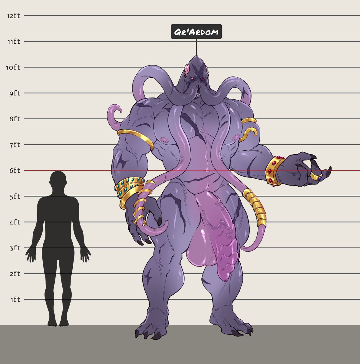 Qr'Ardom is a no nonsense mindflayer DILF. Annoy him and he'll invade your mind and place fake thoughts in there!

Treat him with respect and he might join your party! Just don't call him Ardommy Daddy or you'll regret it!

🎨: @XIPHOS__ 
Thank you SO MUCH!!