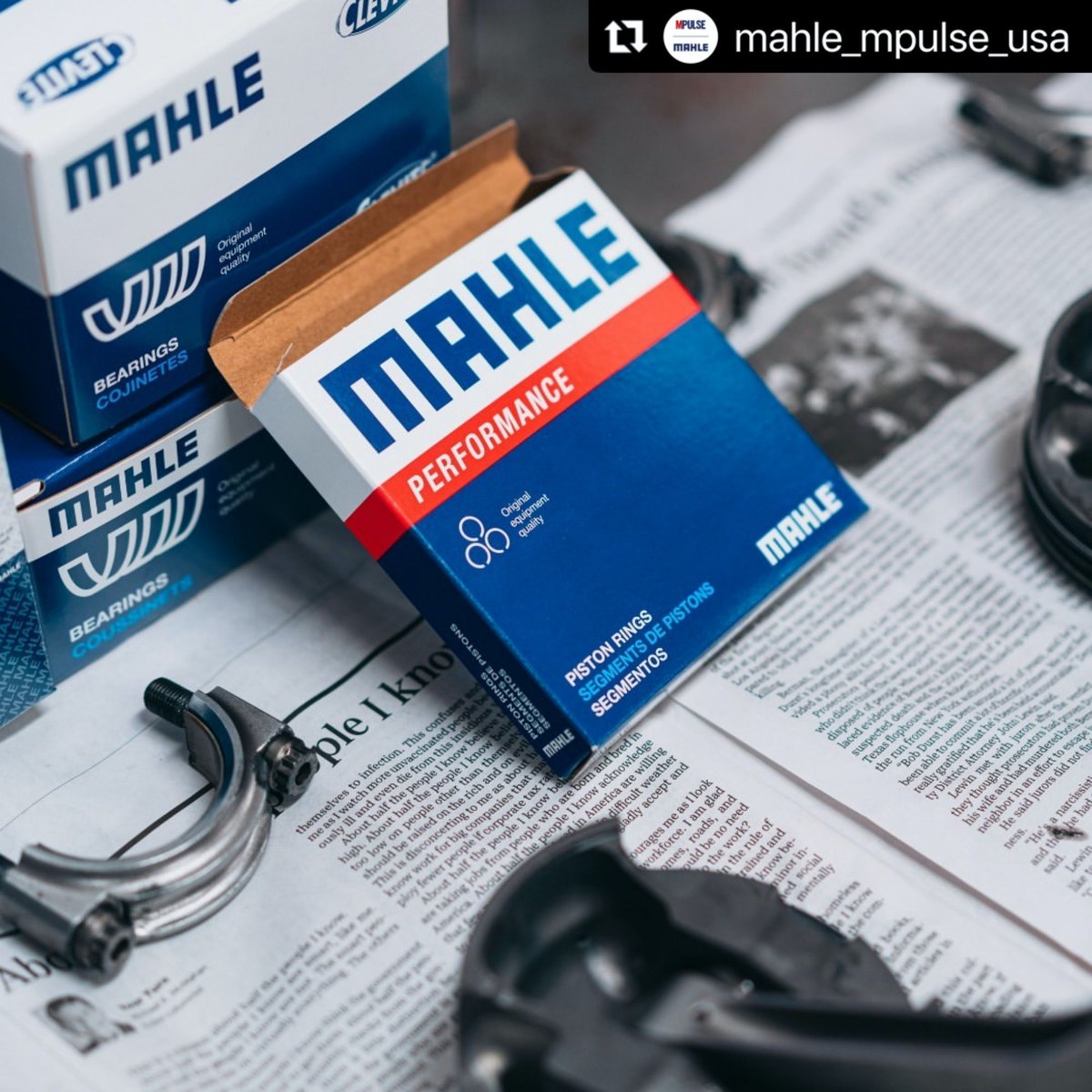 High-performance engines put greater demand on piston rings than ever before, running at higher temperatures, cylinder pressures, and higher operating RPM. That's where components like @MAHLE_AM_NA piston rings come into play. DM us to start your order. #racewithpmp