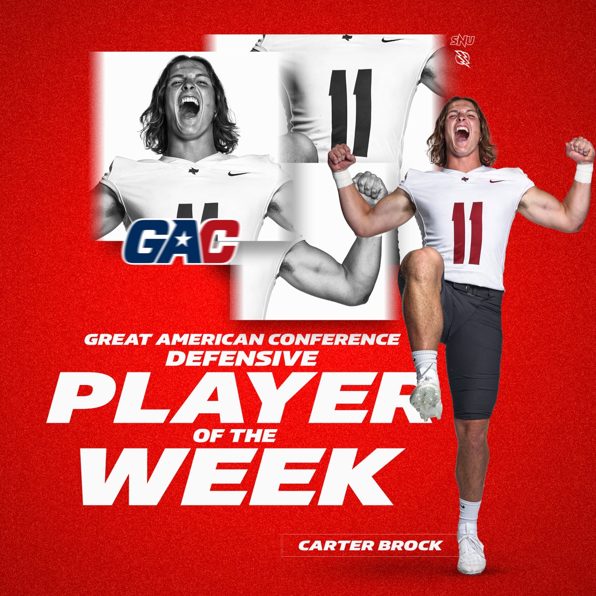 𝐀𝐧 𝐨𝐩𝐩𝐨𝐬𝐢𝐧𝐠 𝐨𝐟𝐟𝐞𝐧𝐬𝐞'𝐬 𝐖𝐎𝐑𝐒𝐓 𝐍𝐈𝐆𝐇𝐓𝐌𝐀𝐑𝐄  🫢

<a href="/SNUFootball/">SNU Football</a> 's Carter Brock had a 𝗳𝗶𝗲𝗹𝗱 𝗱𝗮𝘆 on defense in SNU's road dub over East Central!

⚡️ 10 tackles
⚡️ 4.0/10 TFL

𝑫𝑬𝑭𝑬𝑵𝑫𝑬𝑹 𝑶𝑭 𝑻𝑯𝑬 𝑾𝑬𝑬𝑲 ✔

#BoltsUp⚡️