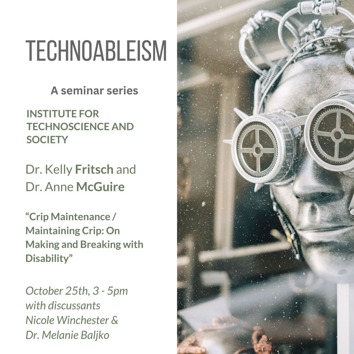 wednesday from 3-5pm! technoableism series @STS_YorkU with @kellyfritsch1 & @anneemcguire! also thoughts from Melanie Baljko & me (eep!) zoom: yorku.zoom.us/j/94263127715?…