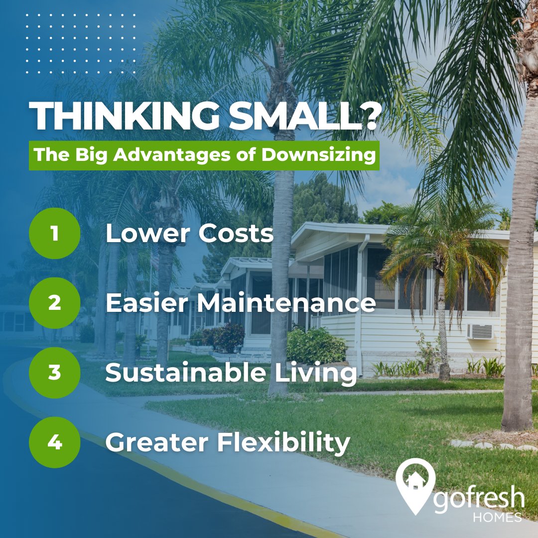 Thinking of a smaller home? 🏡

Here are some benefits of downsizing:

💰 Save money
🛠 Less upkeep
♻️ Eco-friendly
🤸 Flexible living

Start your homeownership journey with Go Fresh Homes! 🏠✨

#GoFreshHomes #Downsizing #CostSaving #EcoLiving