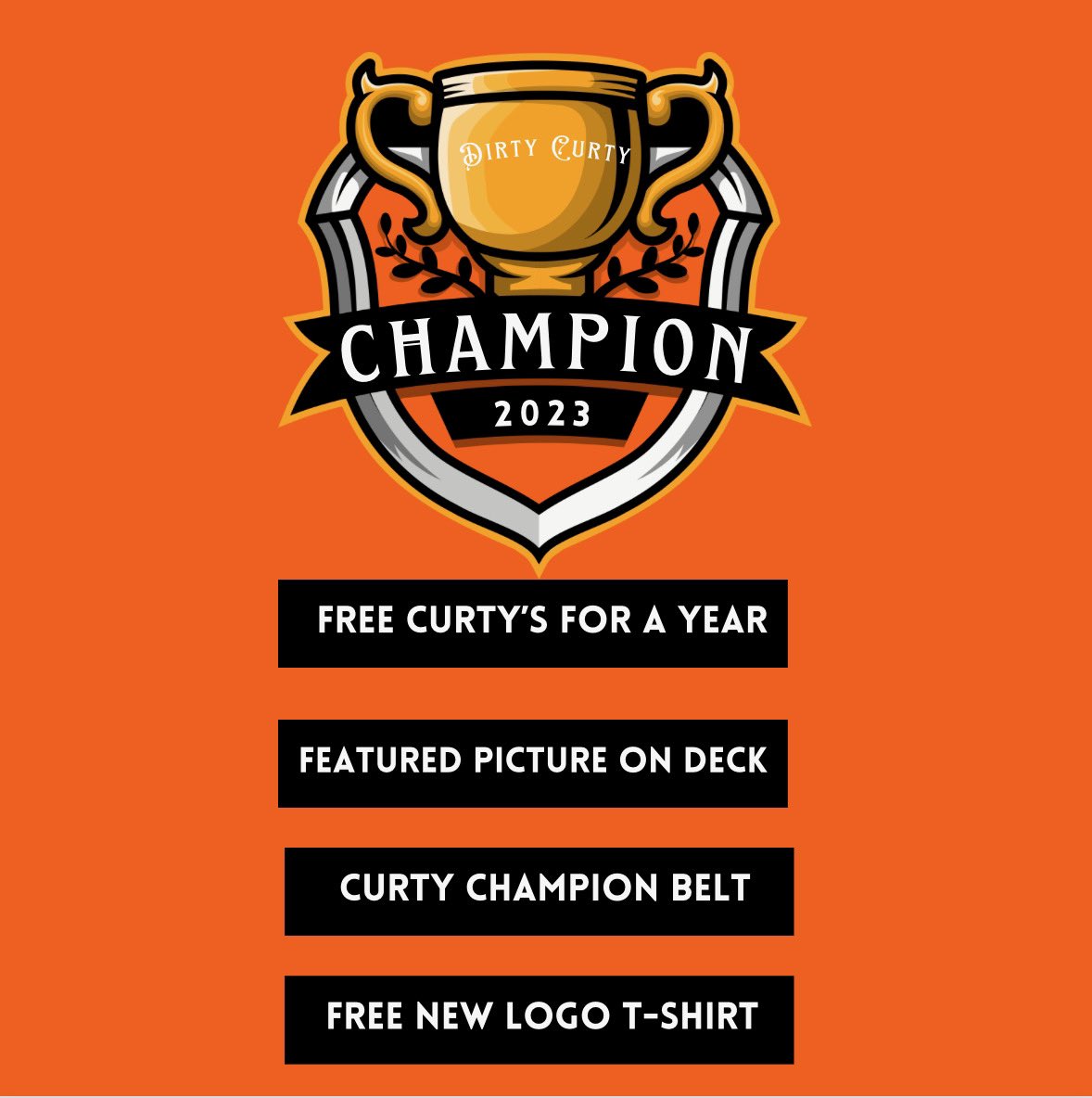 This year’s Curty eating champion will get bragging rights (for life 😜) as well as these perks! 🎉