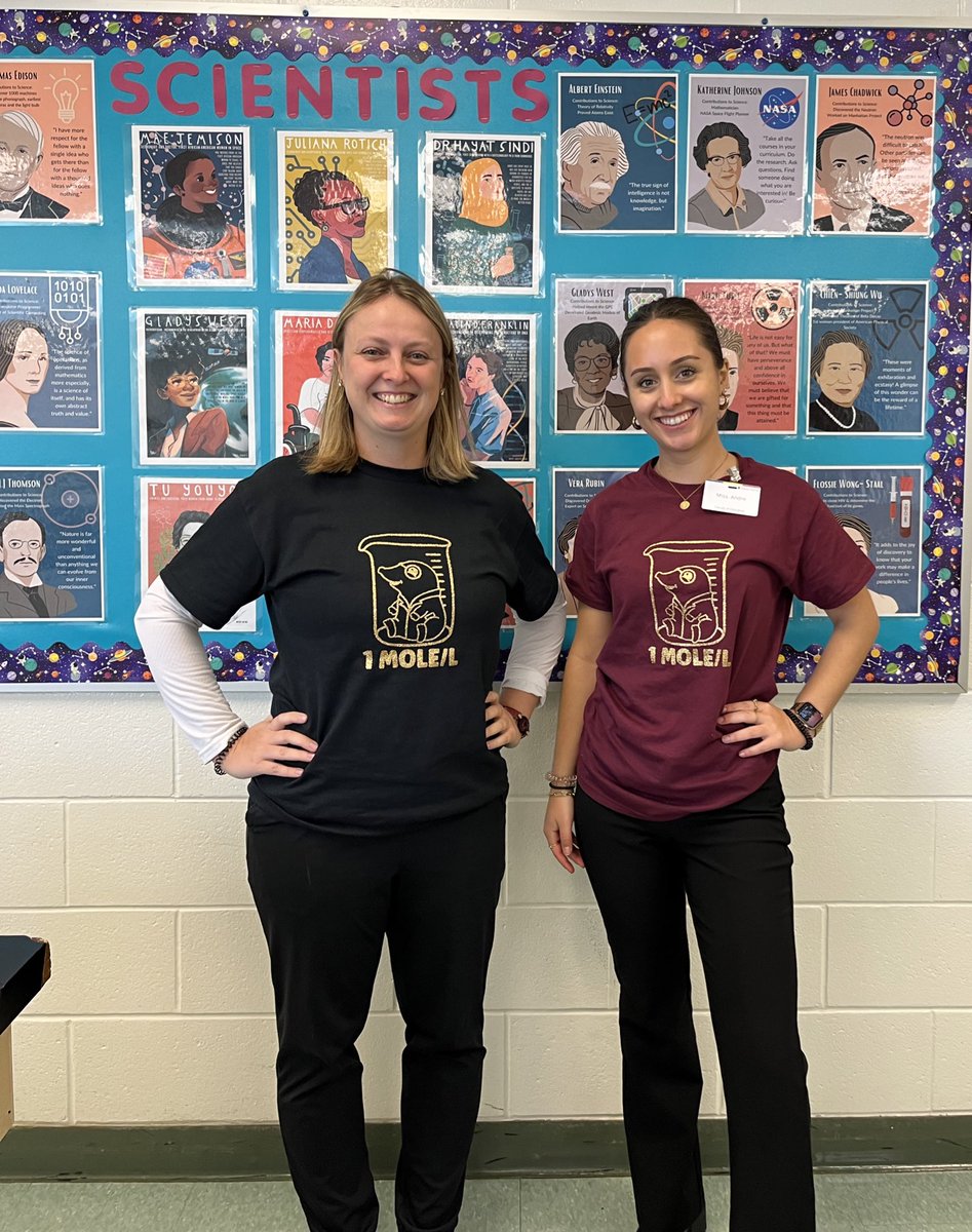 We’ve got 6.02 x 10^23 reasons to smile today! Check out our MOLE-tastic t-shirts for Mole Day! #MoleDay #Chemistry <a href="/nationalmoleday/">Mole Day</a>