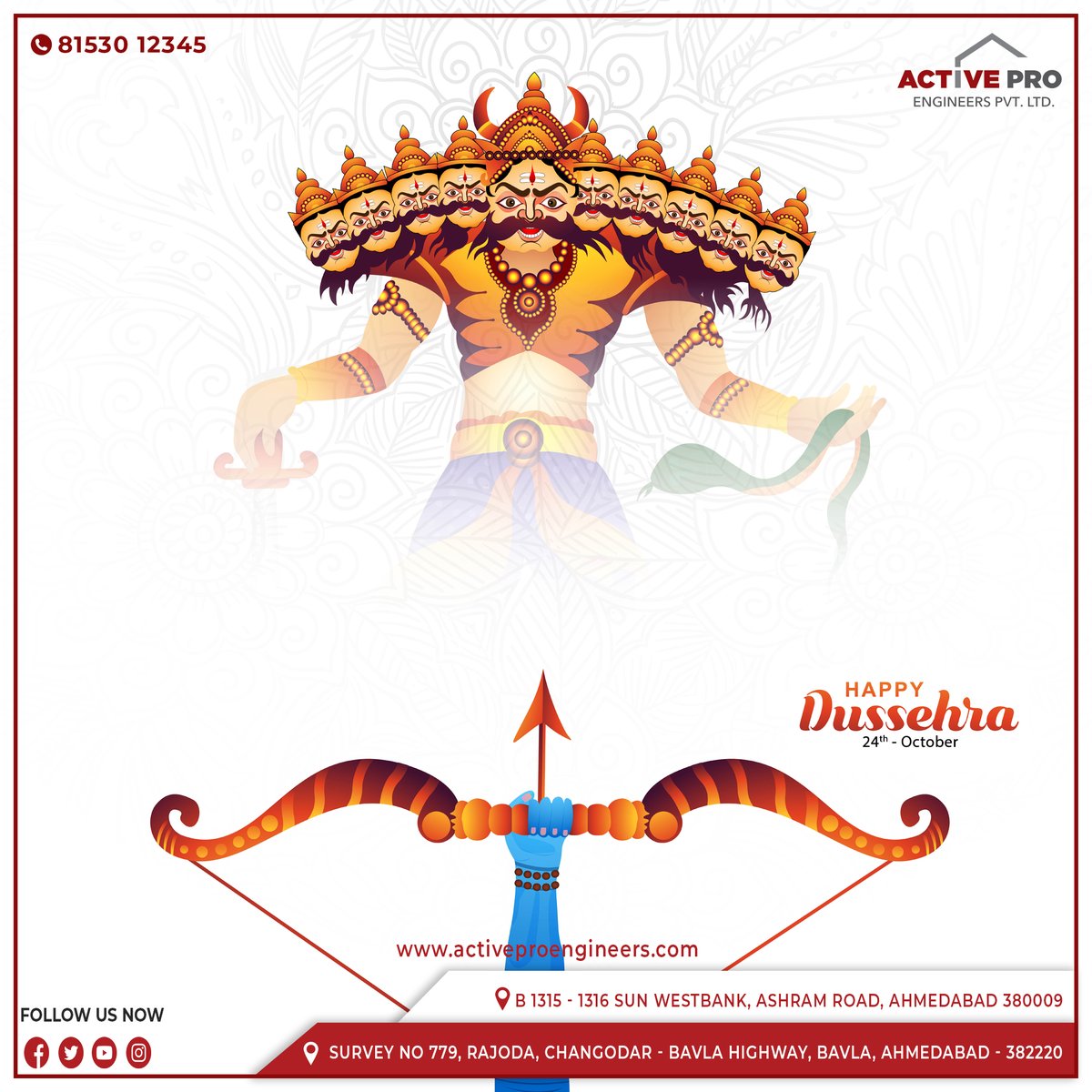 ActiveProEng's tweet image. 🏗️ Active Pro Engineers wishes you a Dussehra filled with the strength to overcome challenges and engineer your path to success. 
💪 Happy Dussehra to all! 🌠 

#ActiveProEngineers #HappyDussehra #EngineeringSuccess #HappyDussehra #happydussehra #happydussehra🔥 #happydussehra