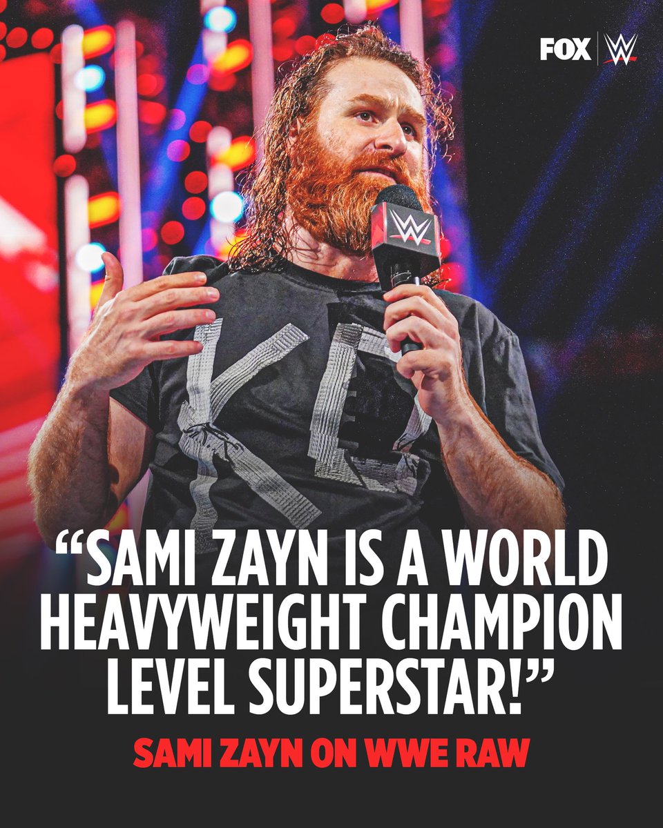WWEonFOX's tweet image. Do you agree with @SamiZayn?

#WWERaw