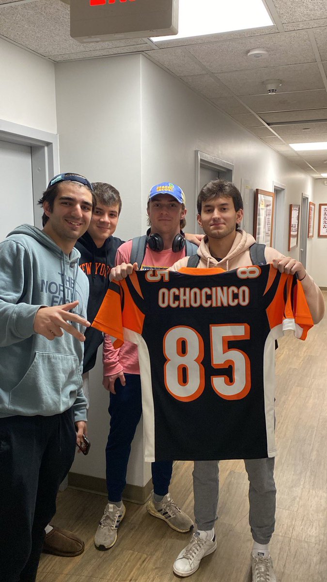 BenHoexter's tweet photo. @ochocinco @ochocinco the men at Chi Psi formally challenge you to EA FC. 84 Lower Sayre Park Rd Bethlehem PA 18015. https://t.co/akSjvgLKl5