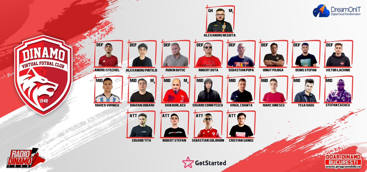 Greetings to all VFC Dinamo fans! We are proud to present you our eSports team, which is ready to conquer the top competitions in Romania: VPL Romania, VPG Romania and International: VPG Championship B!
#DDB #VFCDINAMO #VPG #VPL #WEAREDINAMO