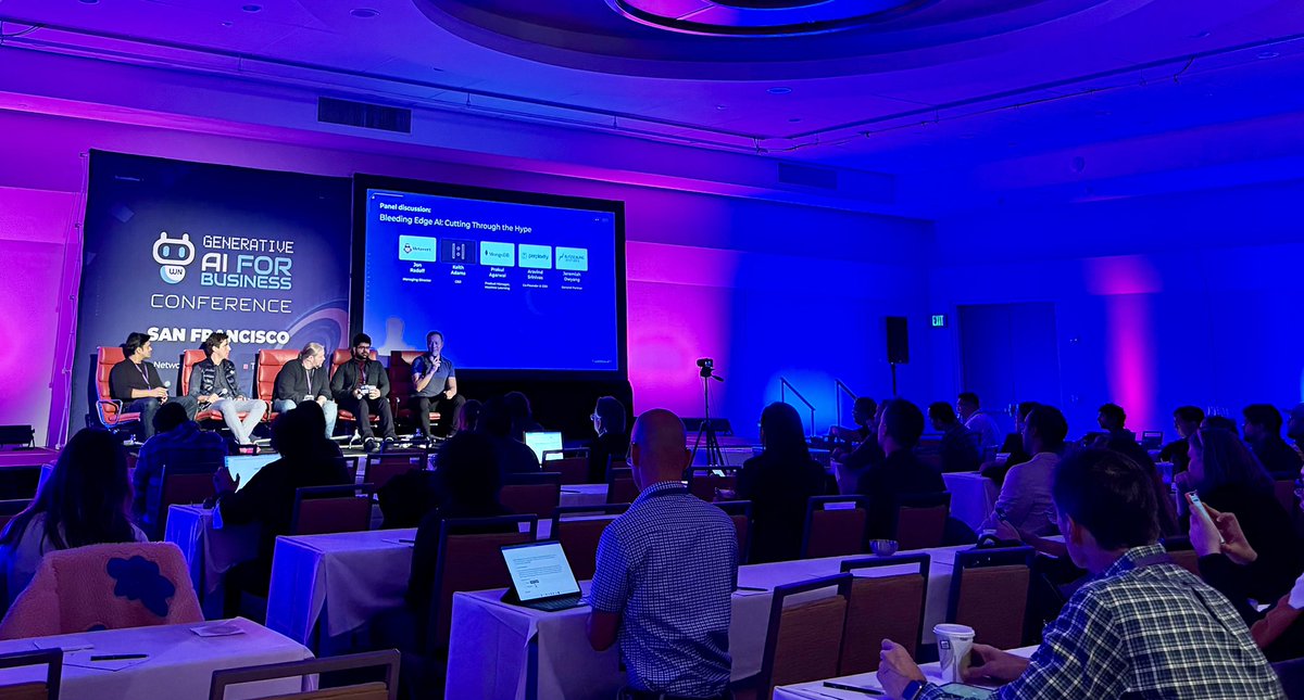 Great to speak at AI for Business Conference in SF with @jradoff @iprakul @AravSrinivas @keithadams We spoke about how society changes, agents, exclusive data, timelines, and more. #AI Photo: @blakemenezes