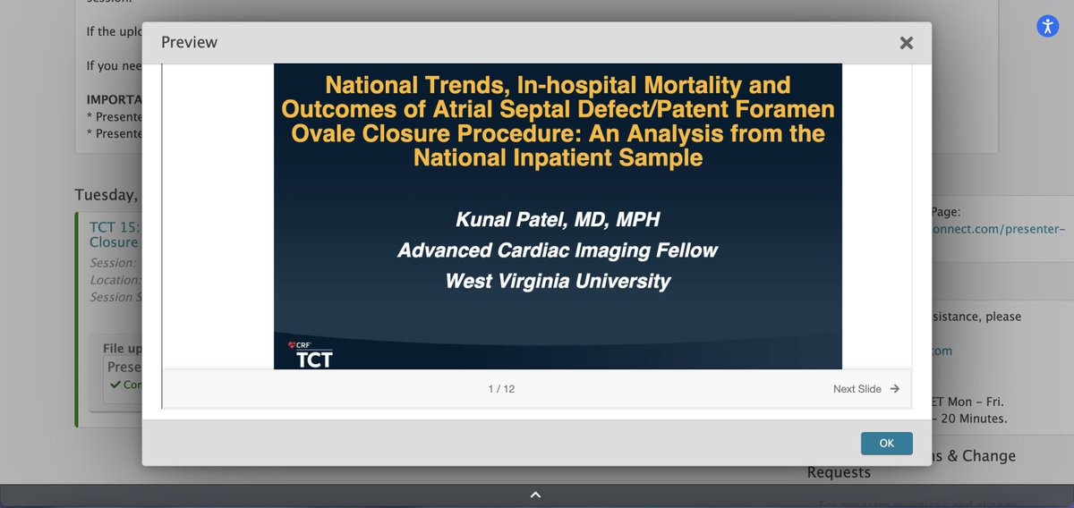 Excited to present our work at the TCT Conference tomorrow! Looking forward to learning from the experts in San Francisco !!!🫀
<a href="/TCTConference/">TCT Conference</a> <a href="/AnkurKalraMD/">Ankur Kalra</a> <a href="/MonilMajmundar/">Monil Majmundar</a> <a href="/WvuCvFellows/">WVU CV fellows</a> <a href="/ACCinTouch/">American College of Cardiology</a> <a href="/raj20490/">Rajkumar Doshi MD MPH FACC</a> 
#CardioTwitter