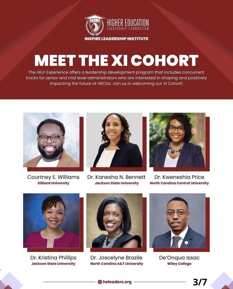 Congratulations to Dr. Courtney Williams for being selected as one of the 36 leaders of the Xi Cohort of the Higher Education Leadership Foundation!!!
#myDU #xicohort