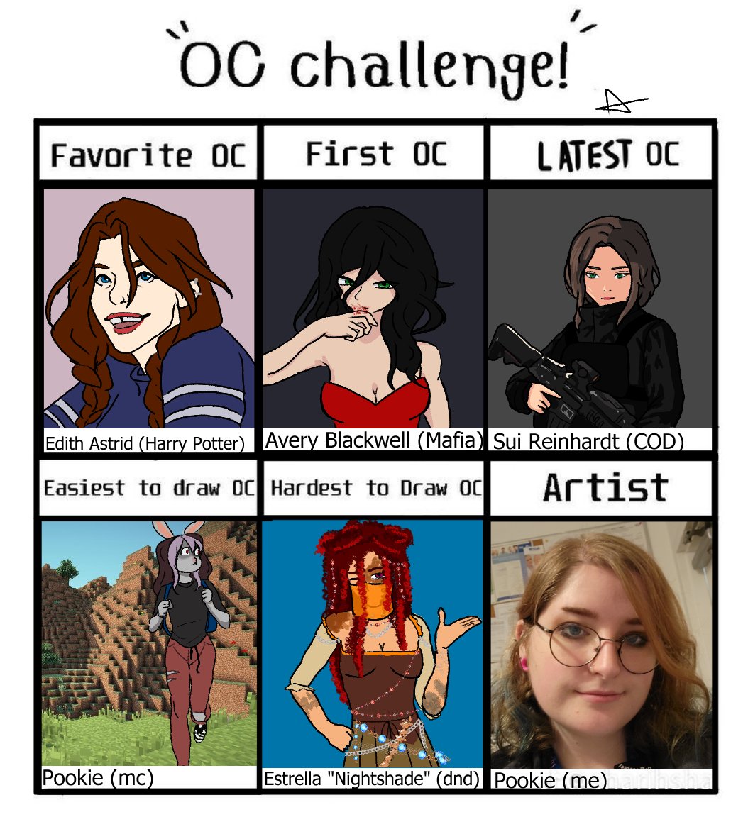 PookieDraws's tweet image. DAY 23 IS MEME So I figured I'd introduce some ocs I have some I've drawn the first time for this! as well as me to join in hehe! #cringetober2023 #drawingmeme #myartwork #digitalart