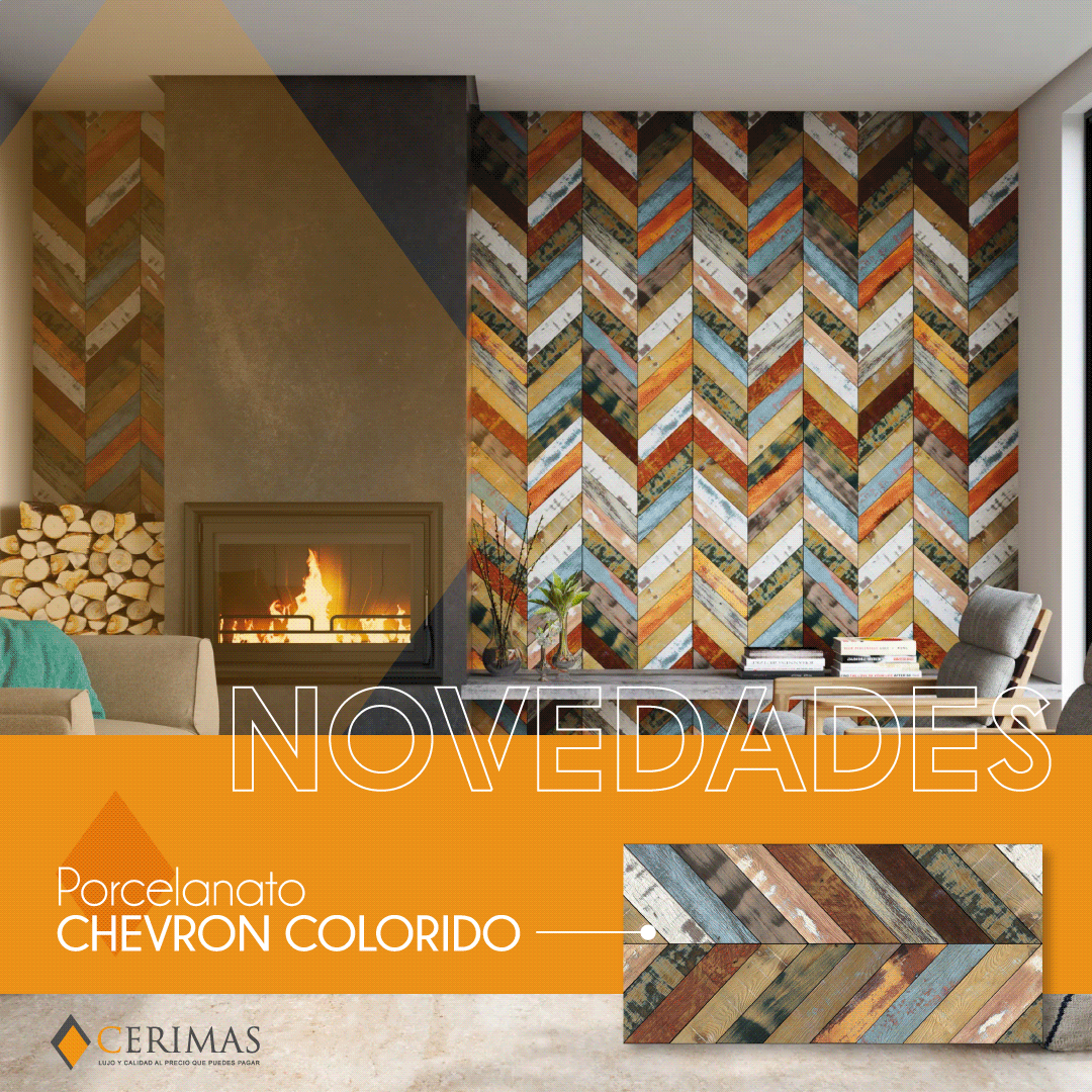 Dale vida a tu sala con el porcelanato Chevron colorido ​​😉

¡Adquiérelo ya en cualquiera de nuestras sucursales!

#CERIMAS #porcelanato