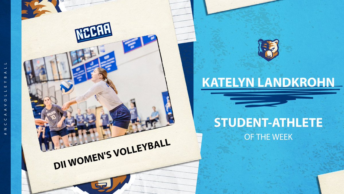 TheNCCAA's tweet photo. 🏐 Student-Athlete of the Week 🏐
DII Women’s #NCCAAVolleyball - Defensive
𝐊𝐚𝐭𝐞𝐥𝐲𝐧 𝐋𝐚𝐧𝐝𝐤𝐫𝐨𝐡𝐧, Bob Jones University
https://t.co/NsFPCTMRFa | #PlayForHim https://t.co/eJEmz4LzgB