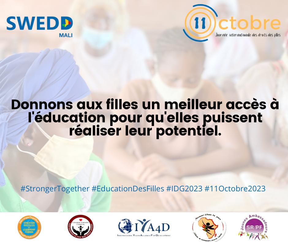 Iya4D's tweet photo. L'éducation des filles est un investissement pour l'avenir de notre société.
@MaliSwedd @CEC_ML  @RJASRPFMALI @AMPPFMali1 @UNFPA @UNFPA_WCARO @Banquemondiale
#StrongerTogether #EducationDesFilles #IDG2023 #11octobre2023 https://t.co/KIPyIp3HgG