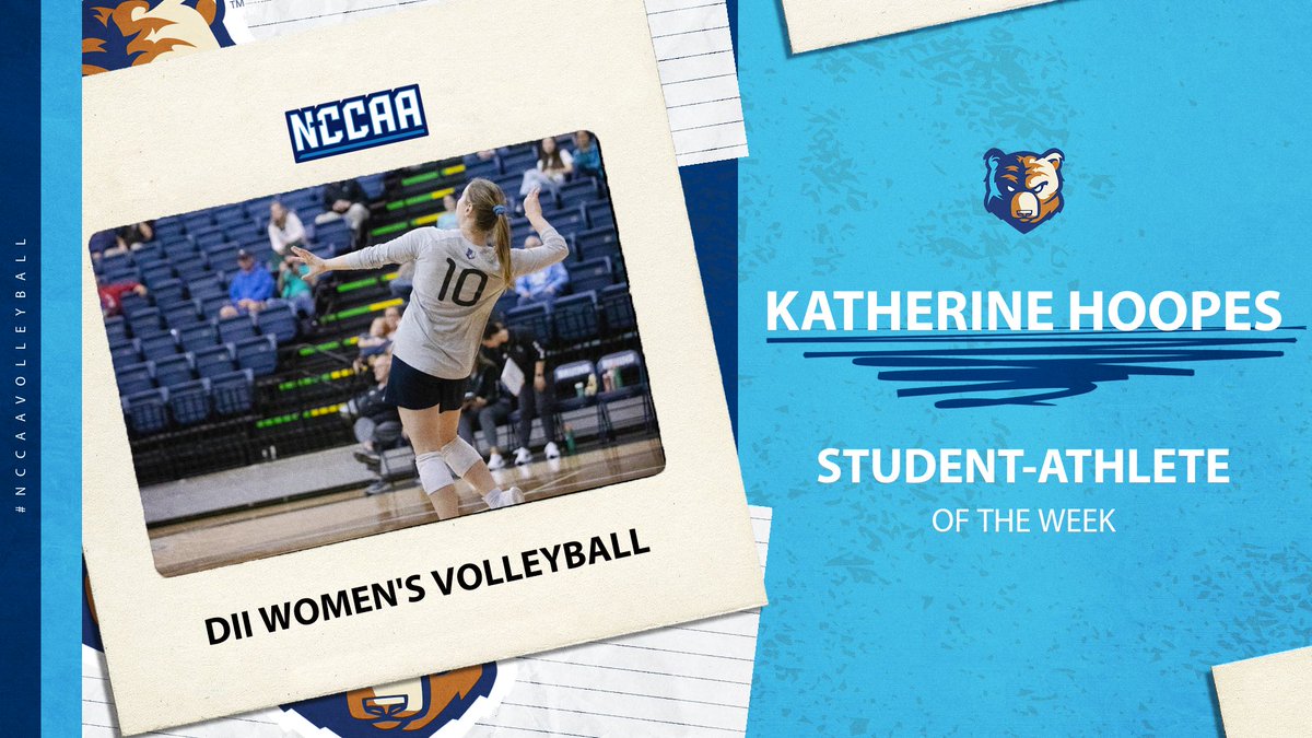 TheNCCAA's tweet photo. 🏐 Student-Athlete of the Week 🏐
DII Women’s #NCCAAVolleyball - Offensive
𝐊𝐚𝐭𝐡𝐞𝐫𝐢𝐧𝐞 𝐇𝐨𝐨𝐩𝐞𝐬, Bob Jones University
https://t.co/FZNiaUukz0 | #PlayForHim https://t.co/k0bDowJK7k